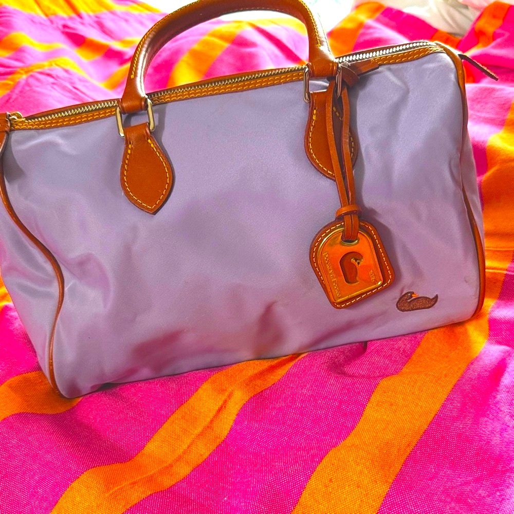 Elegant Purple and Brown Women's Bag